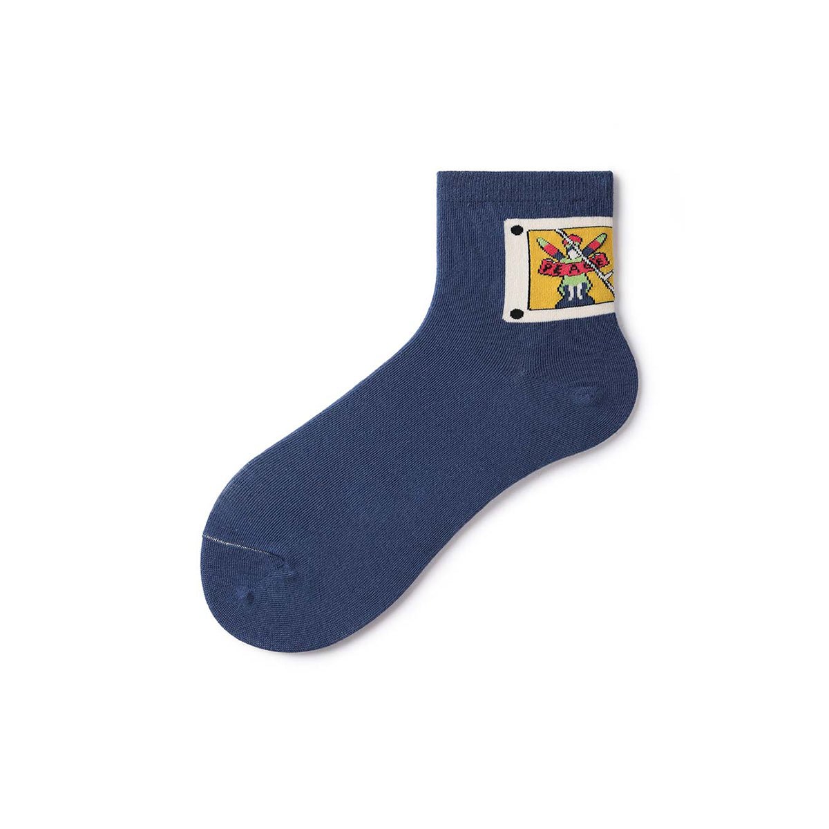 Skateboard Illustrations Summer Men 5pcs Low Cut Socks Set   0cm