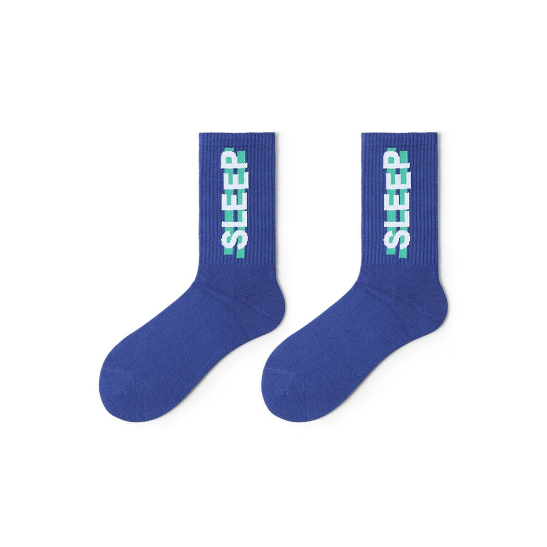 Sleep All-season Unisex Blue Crew Socks - 0cm
