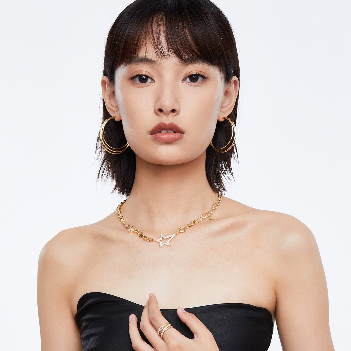 Slinky Seduction Gold Earrings   0cm