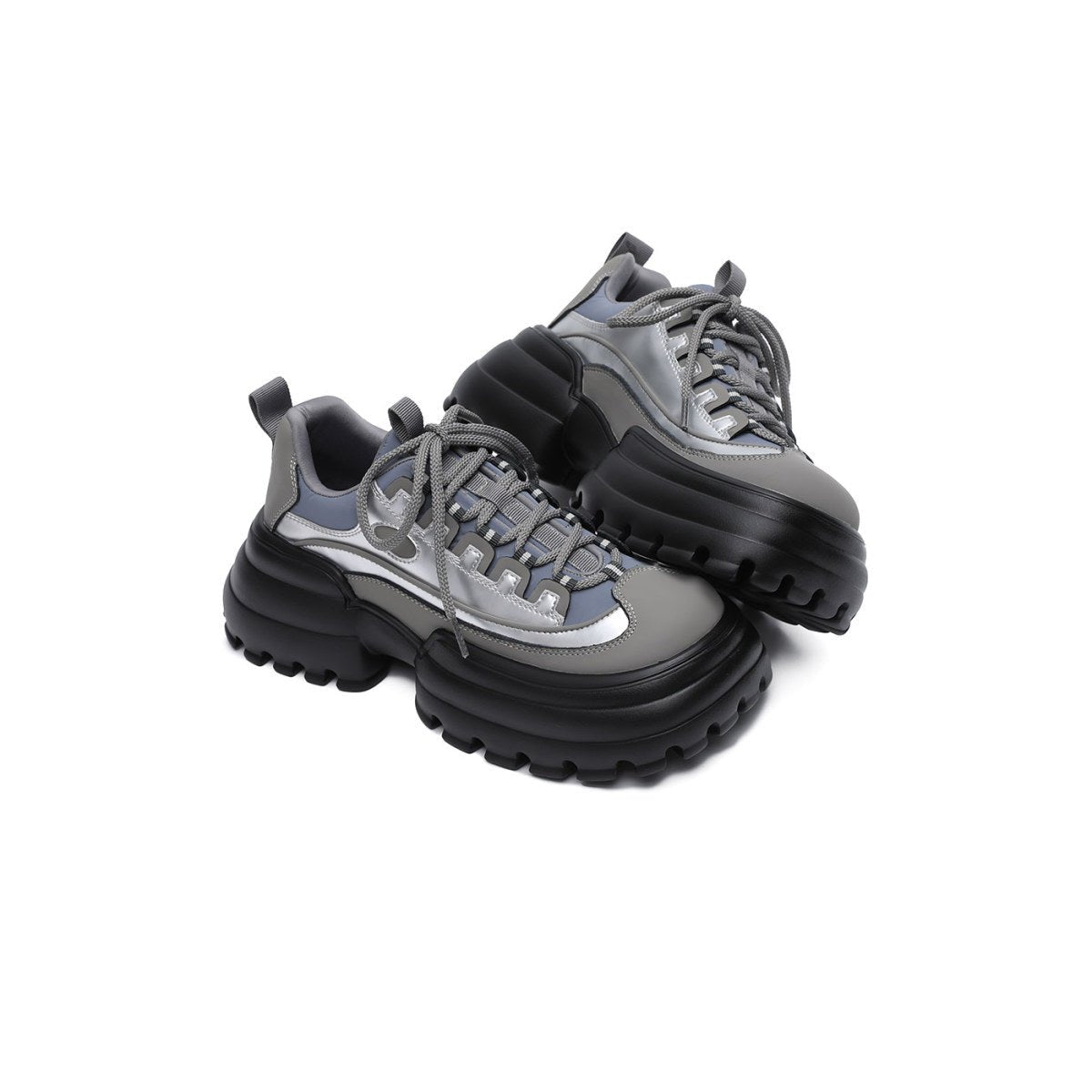 Smart Eyes Chunky Sole Charcoal Sneakers - 0cm