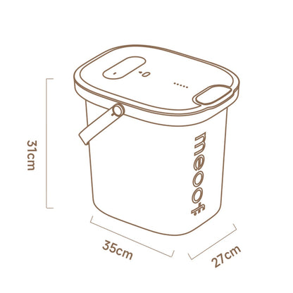 Smart Vacuum Crunchy 13L Cream Pet Food Container - 0cm