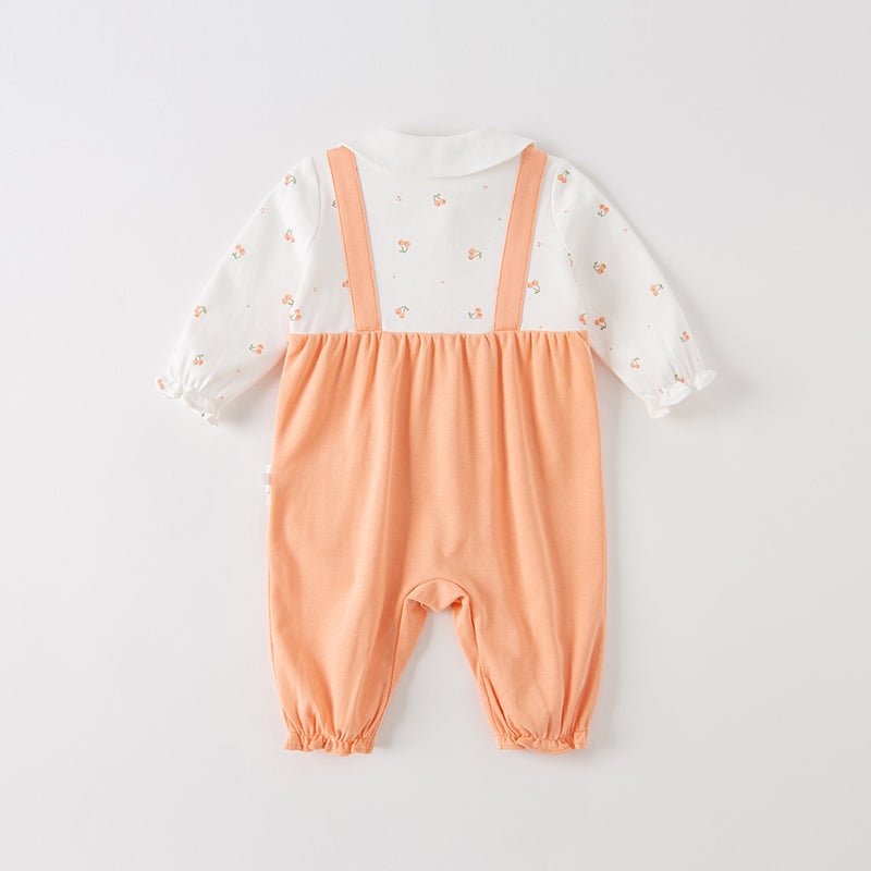 Smiley Rabbit New Born Baby Girl Orange Romper   0cm