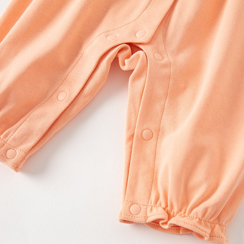 Smiley Rabbit New Born Baby Girl Orange Romper   0cm