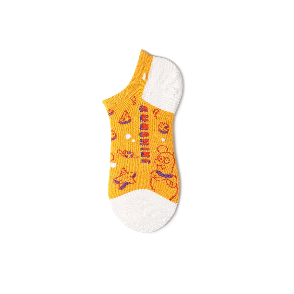 Smiling Face Summer Women 5pcs Ankle Socks Set   0cm