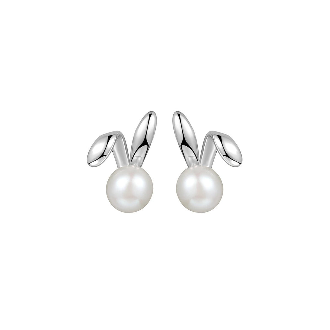 Smug Bunny Silver Earrings - 0cm