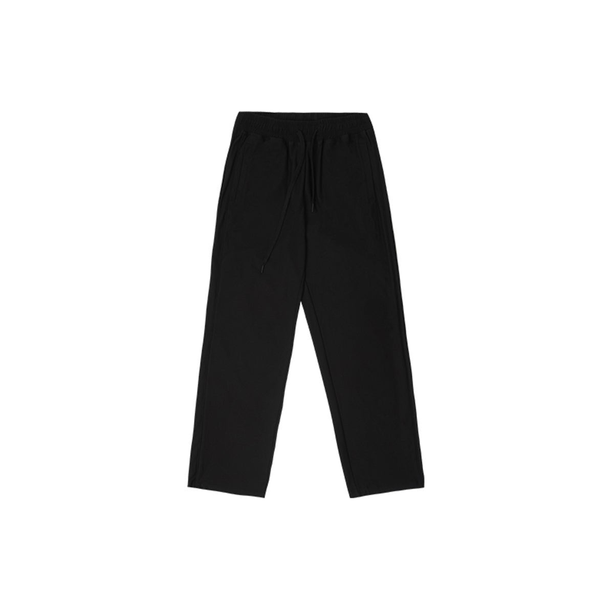 Soft Ground Loose fit Straight leg Black Pants   0cm