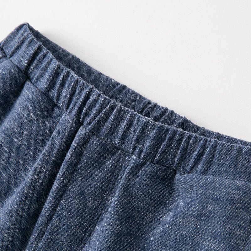 Space Travel Boy Fake Two-piece Grey Sweater & Pants Set - 0cm