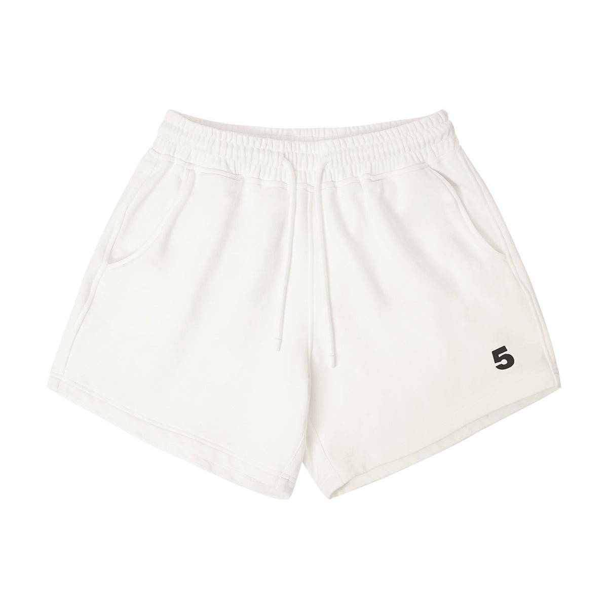 Special 5 Relaxed White Cotton Shorts   0cm