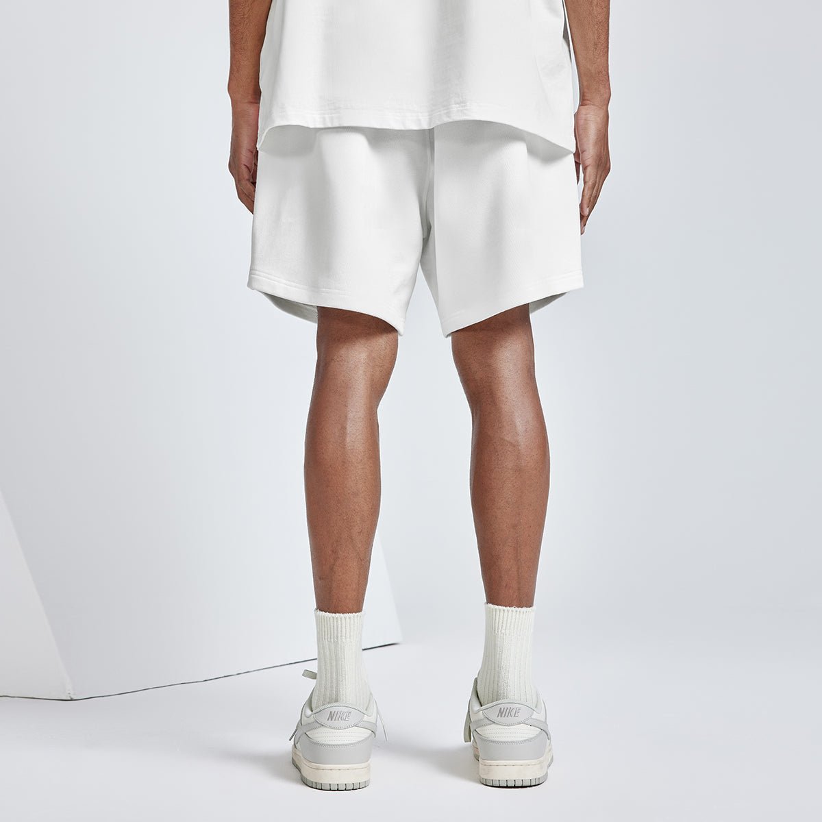 Special 5 Relaxed White Cotton Shorts   0cm