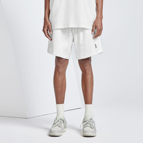 Special 5 Relaxed White Cotton Shorts   0cm