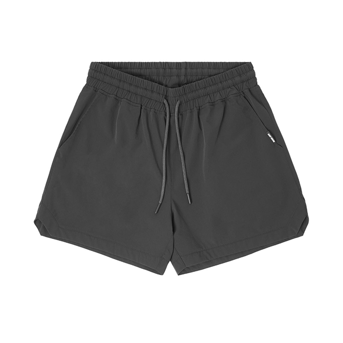 Speed Breathable Woven Slit Charcoal Active Shorts   0cm