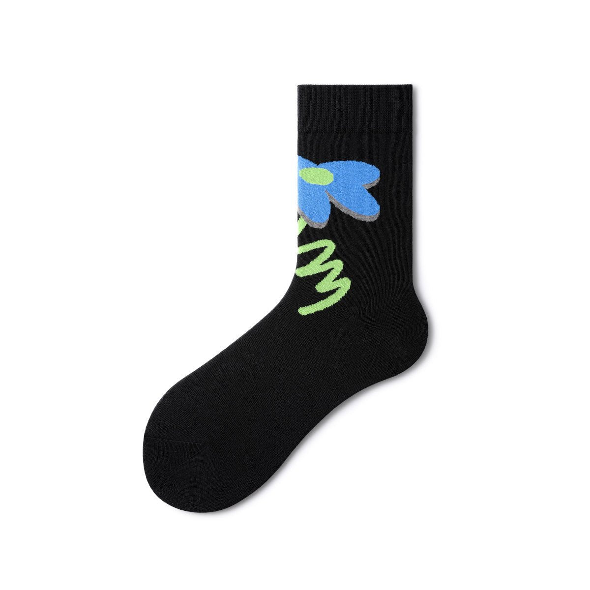 Spring Flower All season Women 5pcs Crew Socks Set   0cm