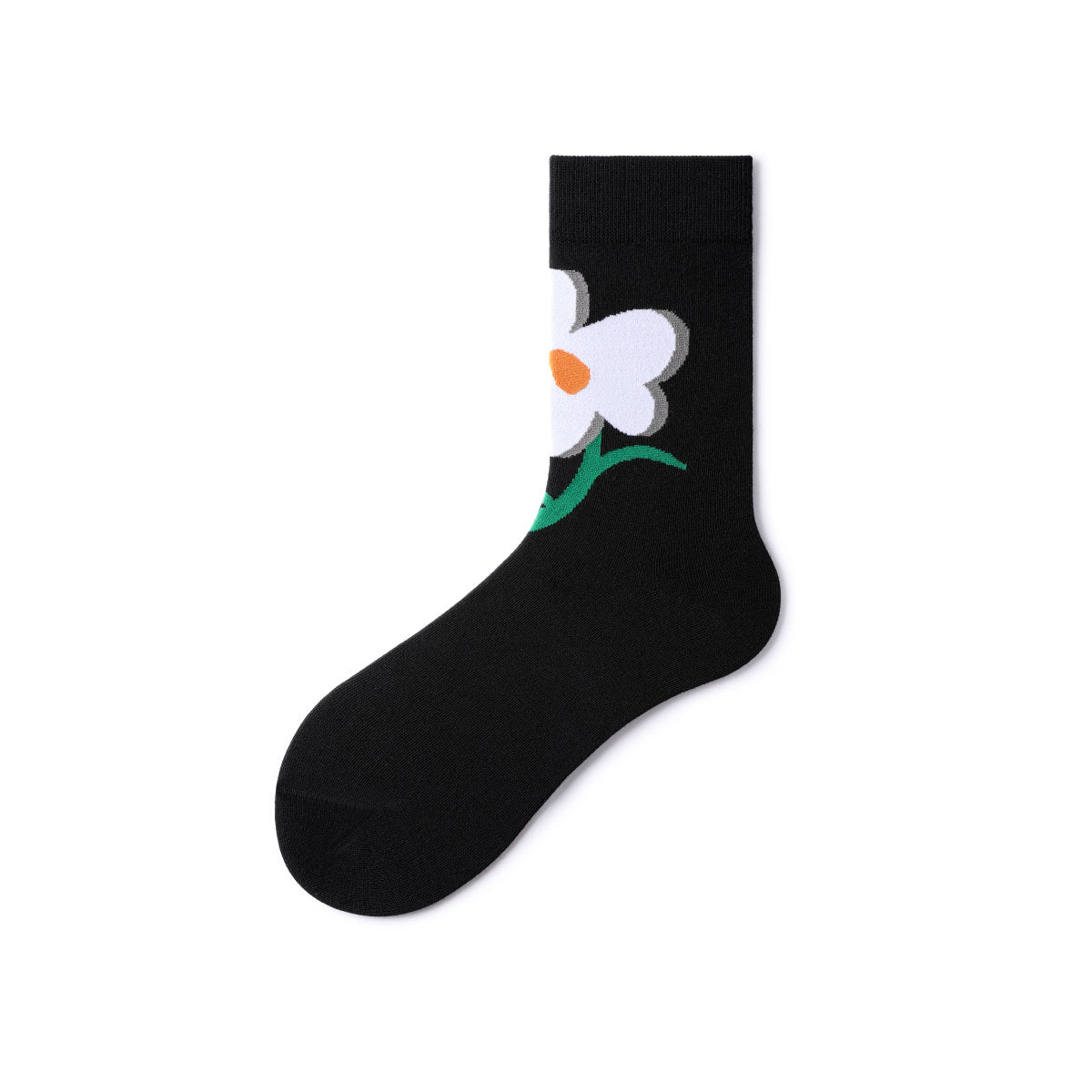 Spring Flower All season Women 5pcs Crew Socks Set   0cm