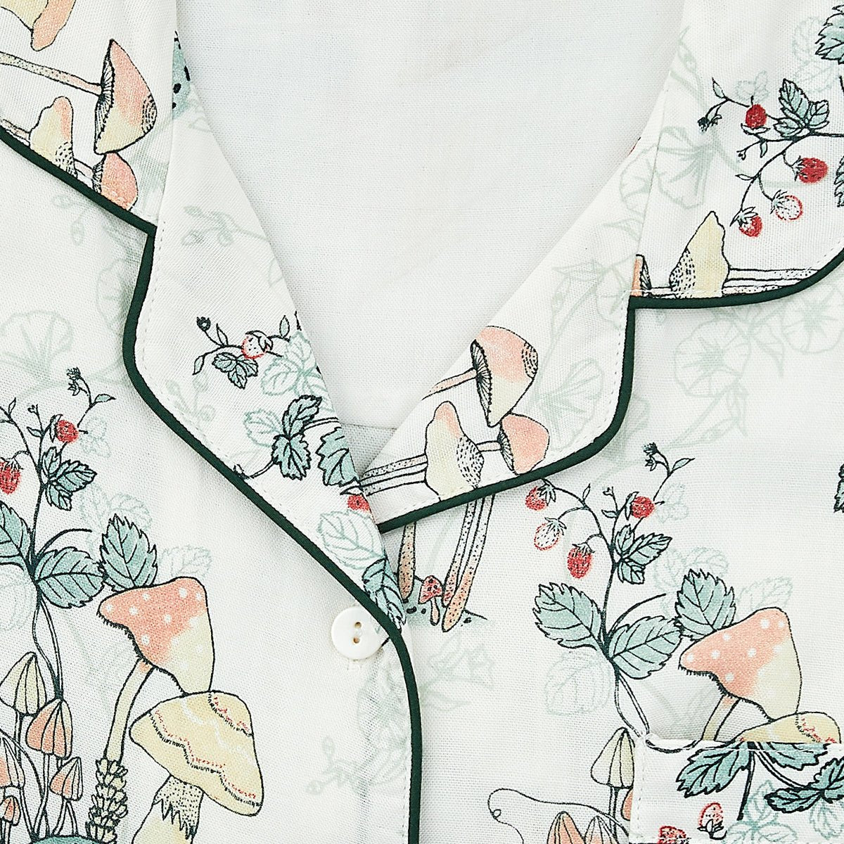 Spring Season Double layer Long Sleeve Women Green Pyjama Set   0cm