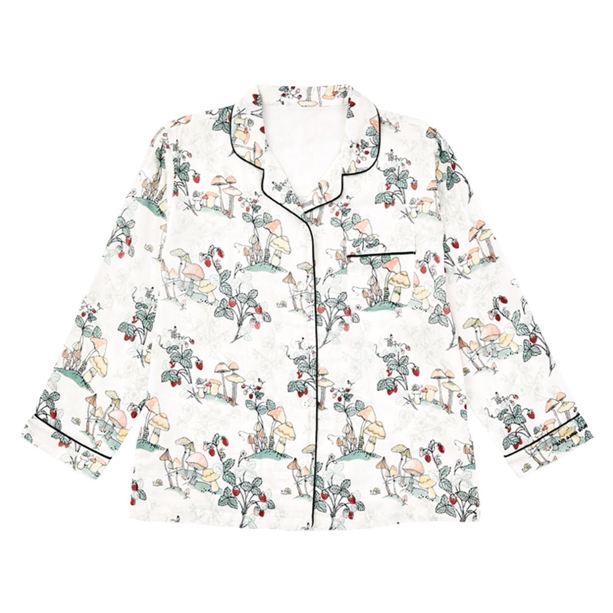 Spring Season Double layer Long Sleeve Women Green Pyjama Set   0cm