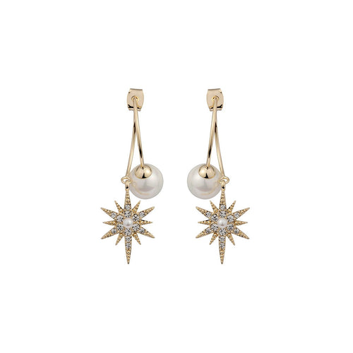Star Spikes Gold Earrings   0cm