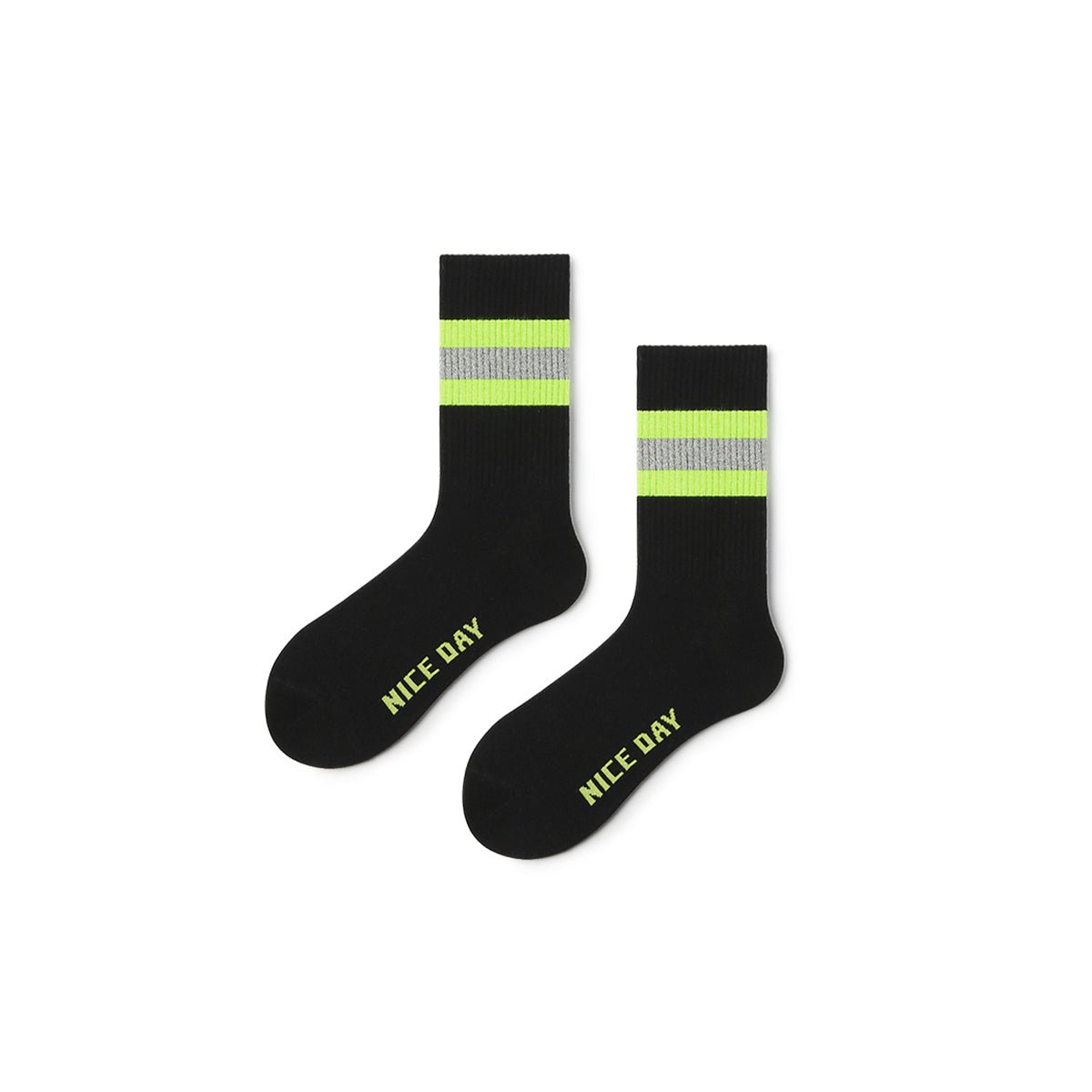 Starry Sky Fluorescent All season Men Black Sports Crew Socks   0cm