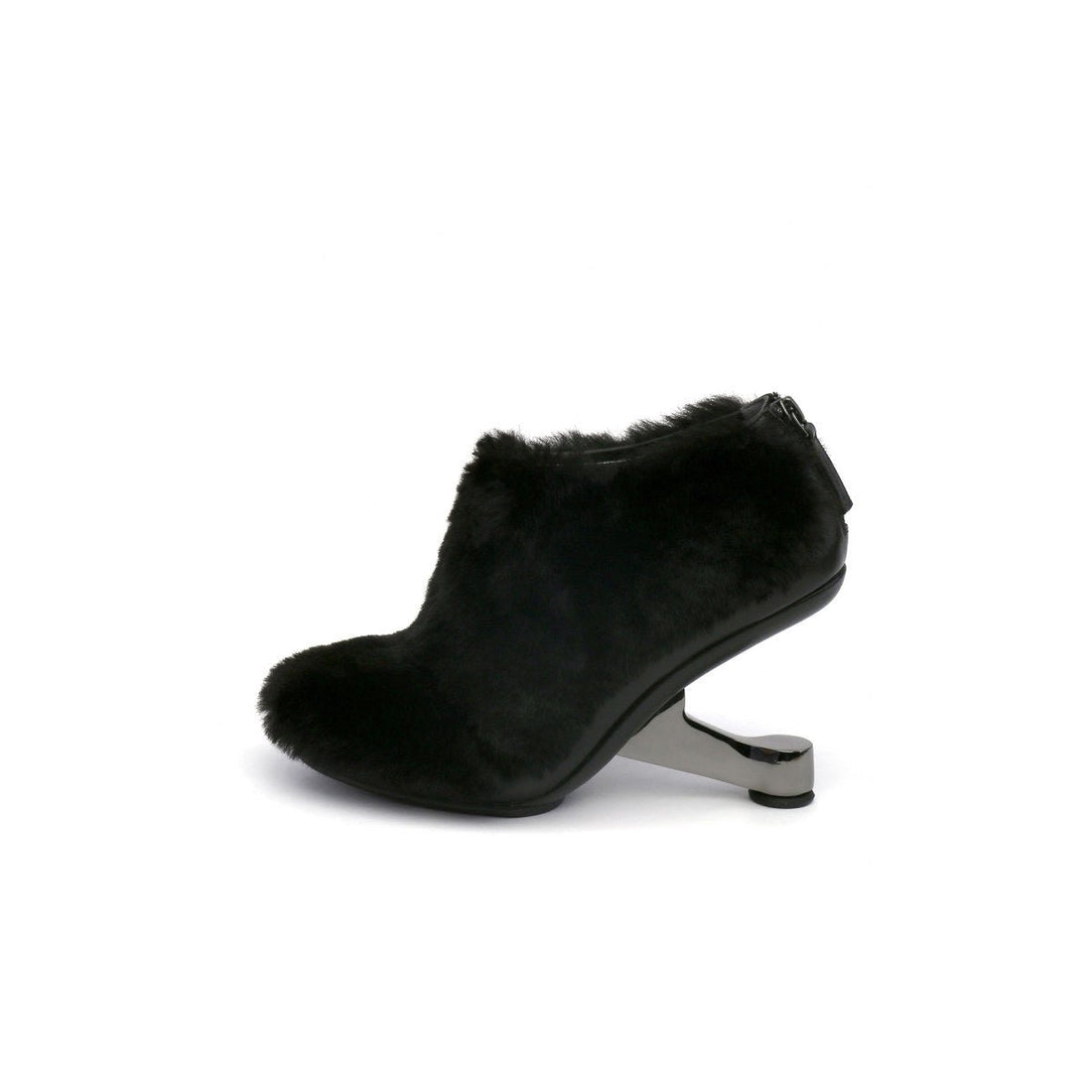 Steampunk Velour Black Boots - 0cm