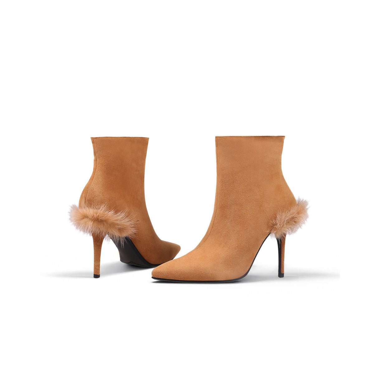 Stiletto Ankle Brown Boots - 0cm