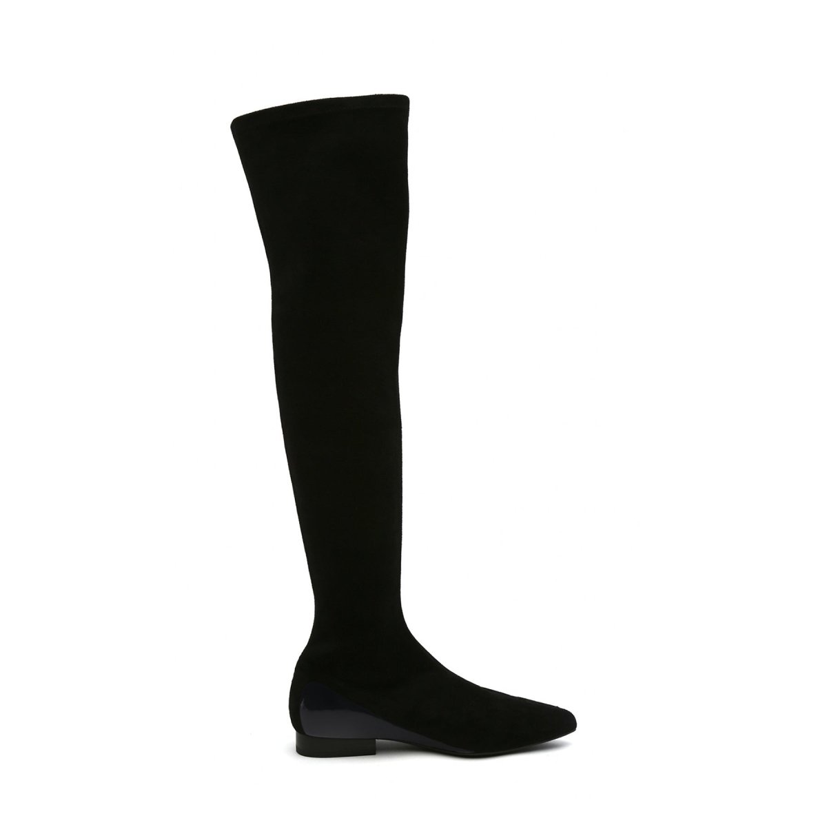 Straight Talker Black Knee-High Boots - 0cm