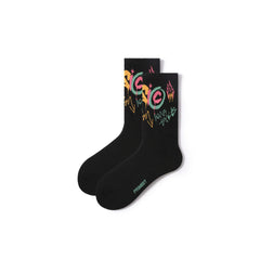 Street Soul All-season Women Black Crew Socks