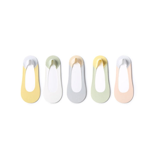 Summer Cooling Ultra thin Anti slip 5pcs Invisible Socks Set   0cm