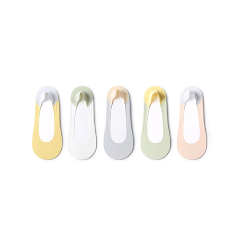 Summer Cooling Ultra-thin Anti-slip 5pcs Invisible Socks Set