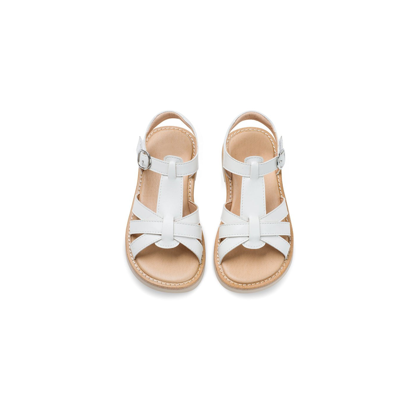 Summer Sand Soft Sole Anti-slip Girl White Sandals - 0cm