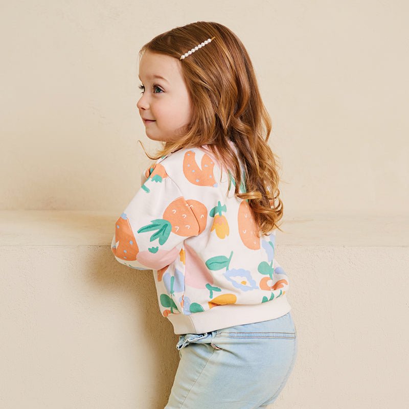 Sunny Farm Girl Floral Pullover Sweater   0cm