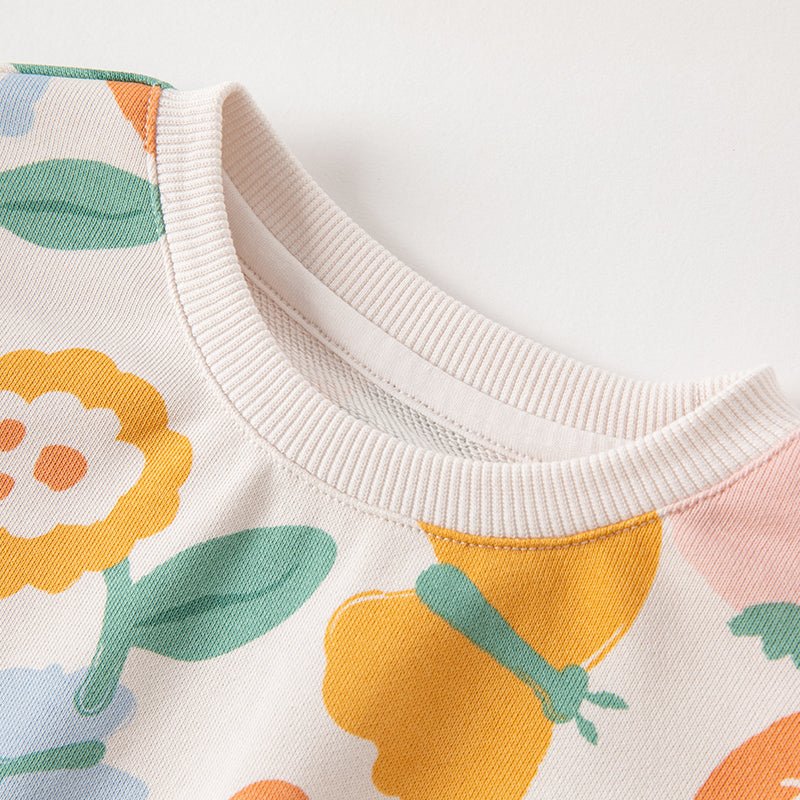 Sunny Farm Girl Floral Pullover Sweater   0cm