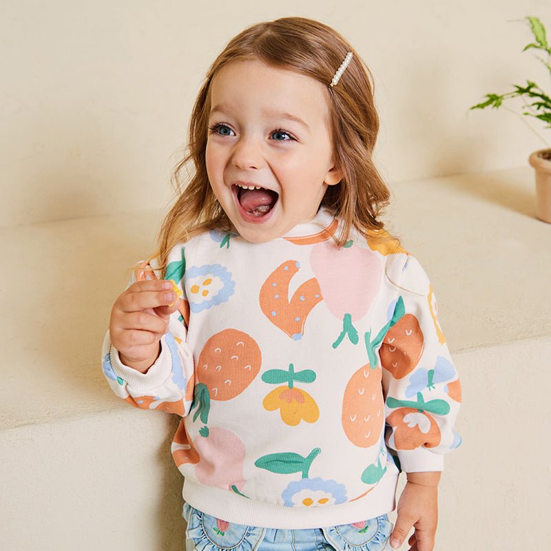 Sunny Farm Girl Floral Pullover Sweater   0cm