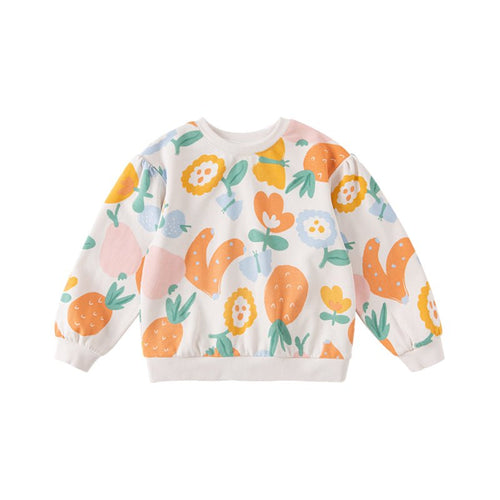 Sunny Farm Girl Floral Pullover Sweater   0cm