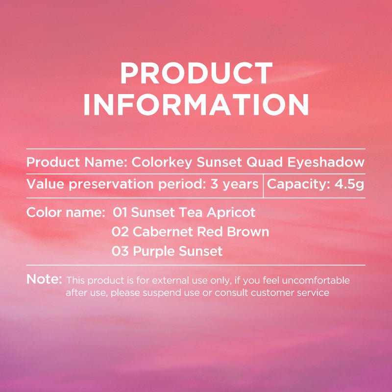 Sunset 4-shade Eyeshadow Palette #01 Orange - 0cm