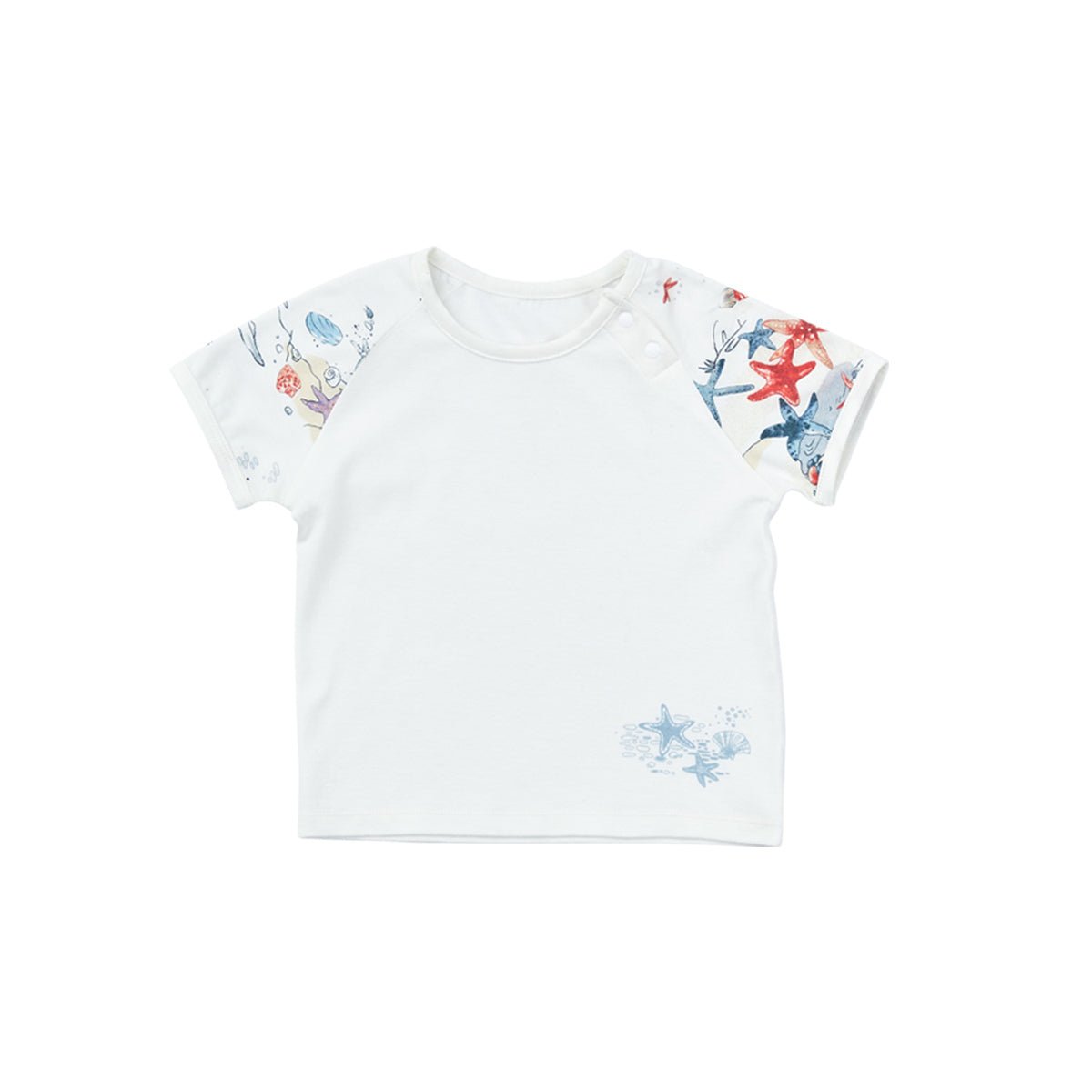 Sunset Tide Short Sleeve Kids White Pyjama Set   0cm