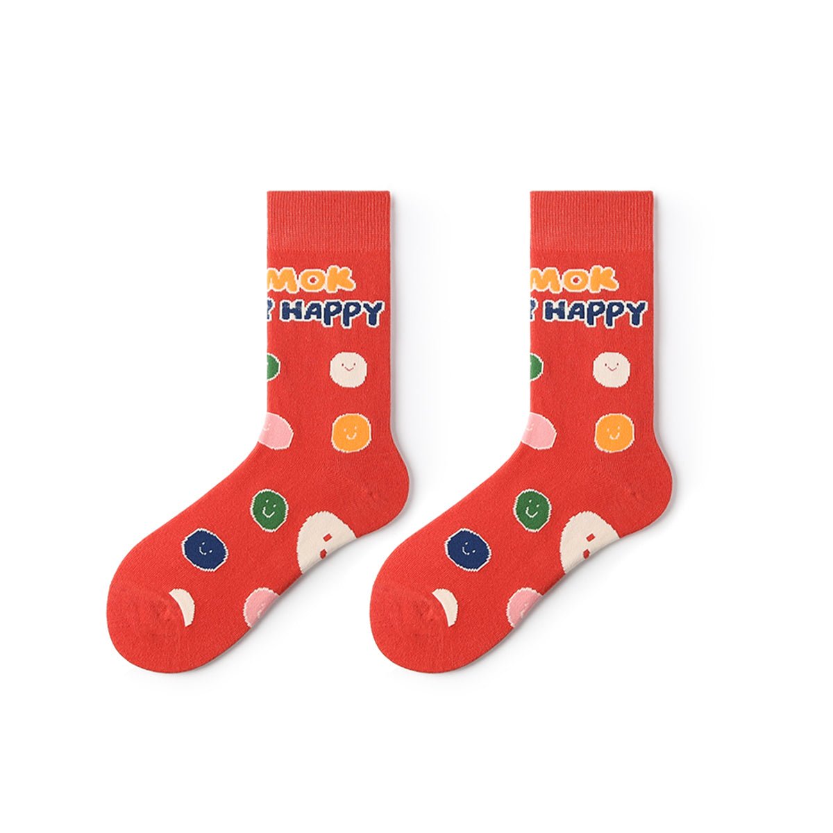 Super Happy All season Women 5pcs Crew Socks Set   0cm