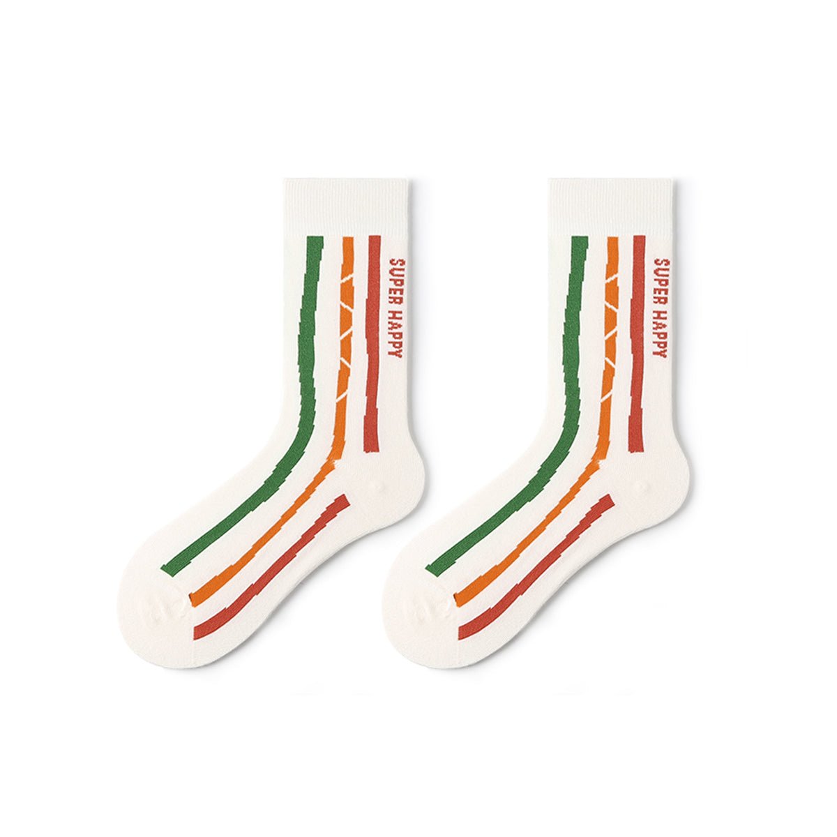 Super Happy All season Women 5pcs Crew Socks Set   0cm