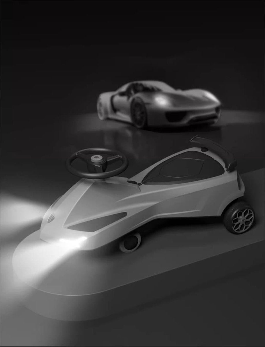 Super Racing 2 4Yrs Charcoal Swing Car With Music   0cm