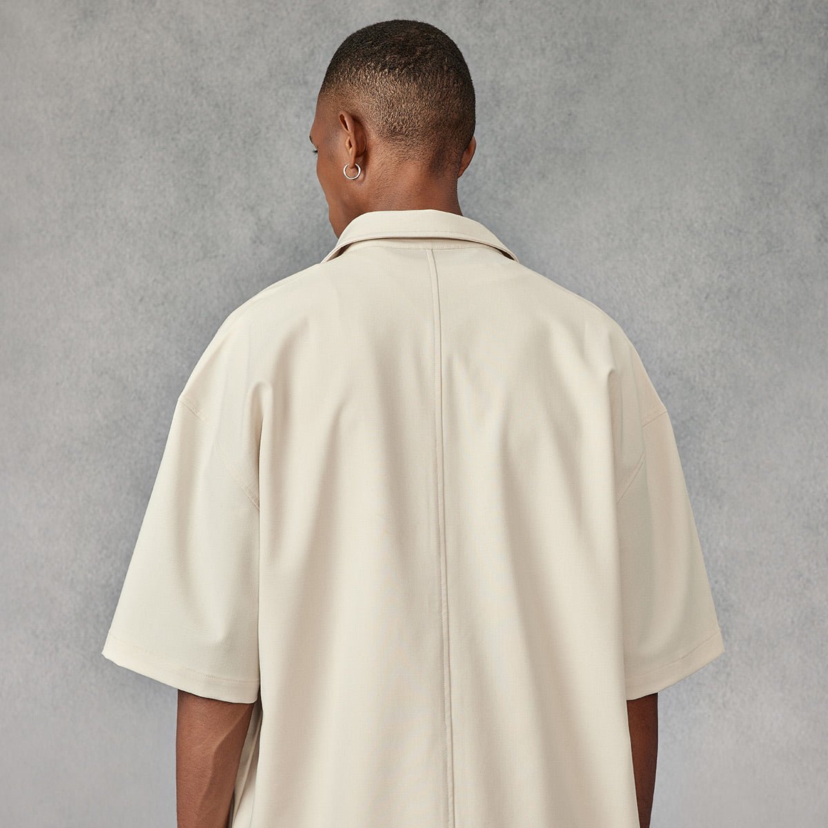 Sweet Day Unisex Loose fit Short sleeve Beige Shirt   0cm