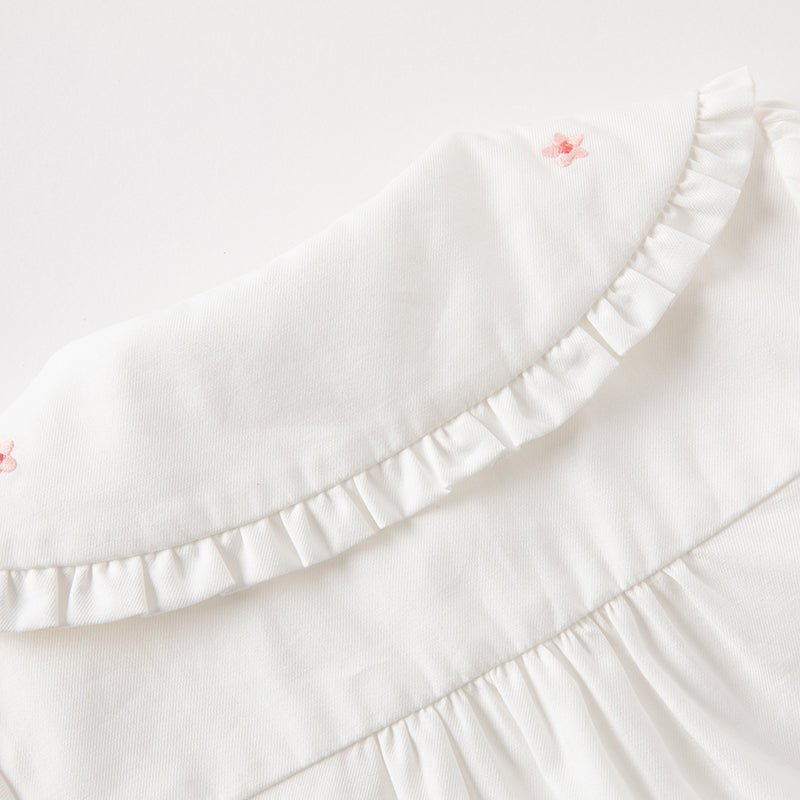 Sweet Strawberry Girl Peter Pan Collar White Shirt   0cm