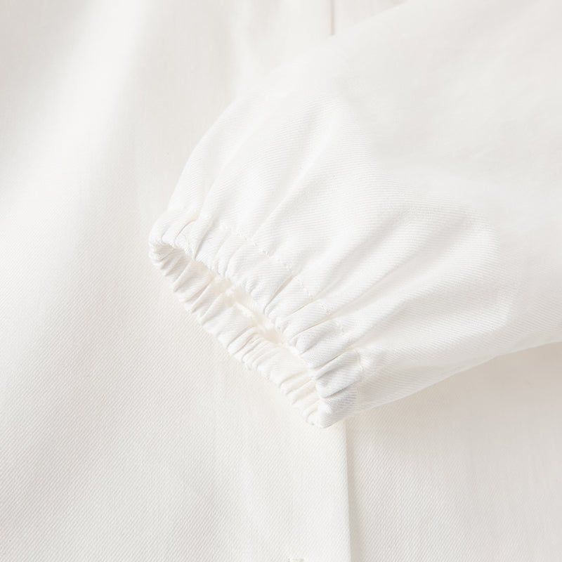 Sweet Strawberry Girl Peter Pan Collar White Shirt   0cm