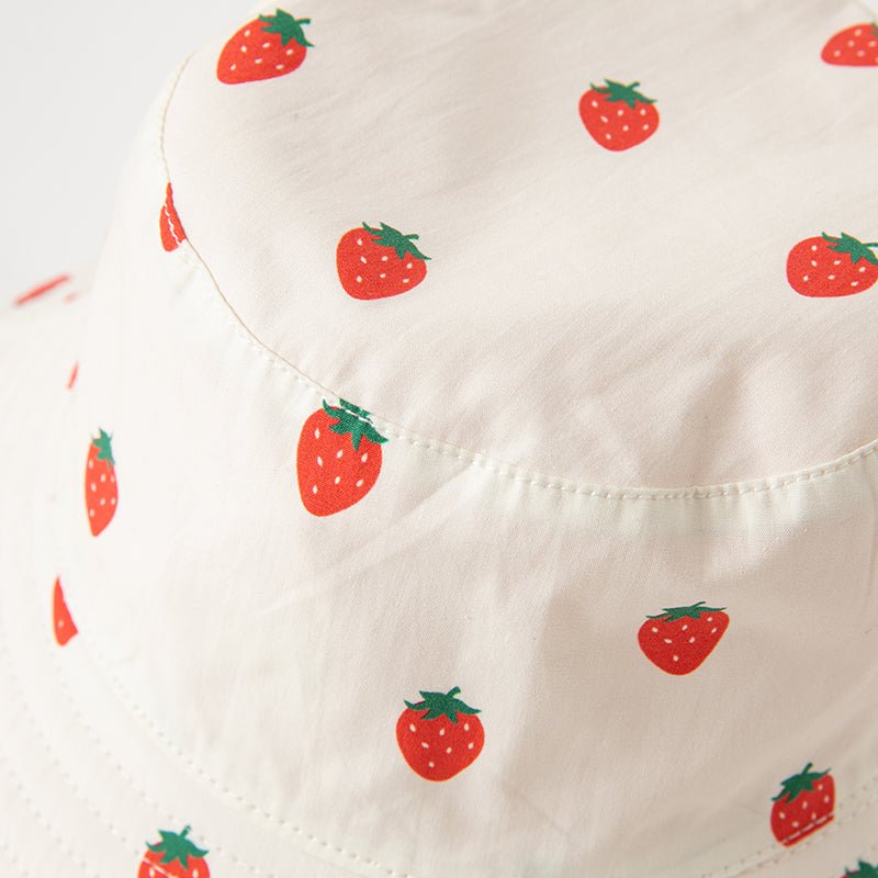 Sweet Strawberry Reversible Girl Pink Summer Bucket Hat - 0cm