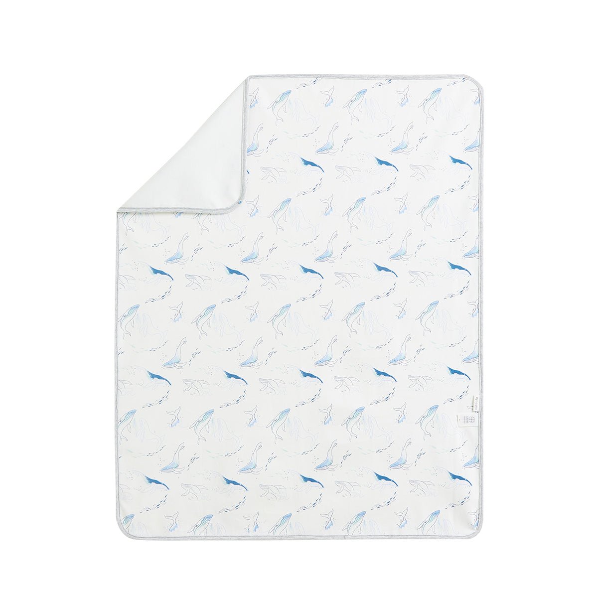 Swimming Whale Waterproof Baby White Changing Mat   0cm