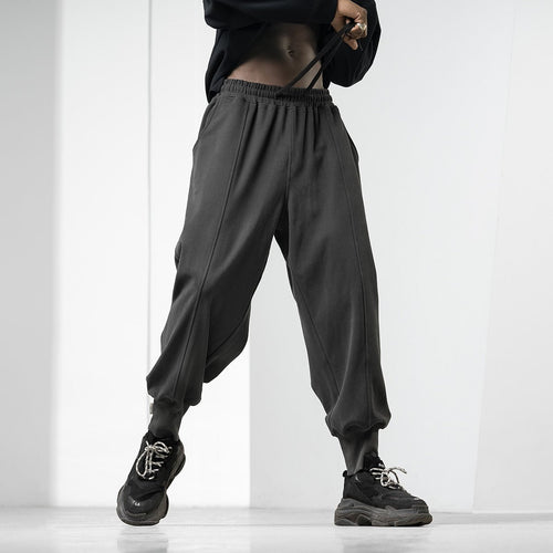 Symmetry Relaxed Fit Raised seam Charcoal Sweatpants   0cm