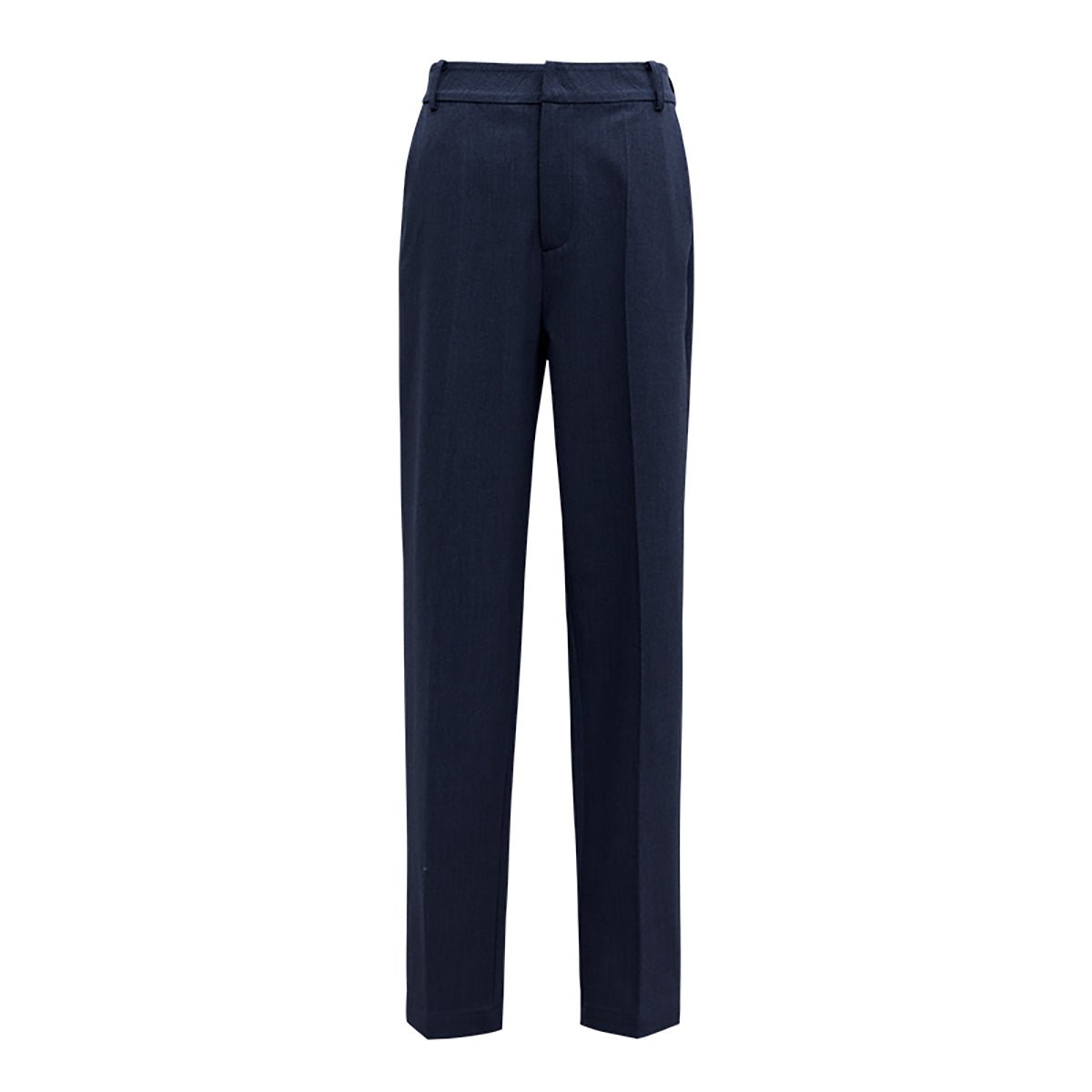 Tailored Navy Mid Waist Pants   0cm