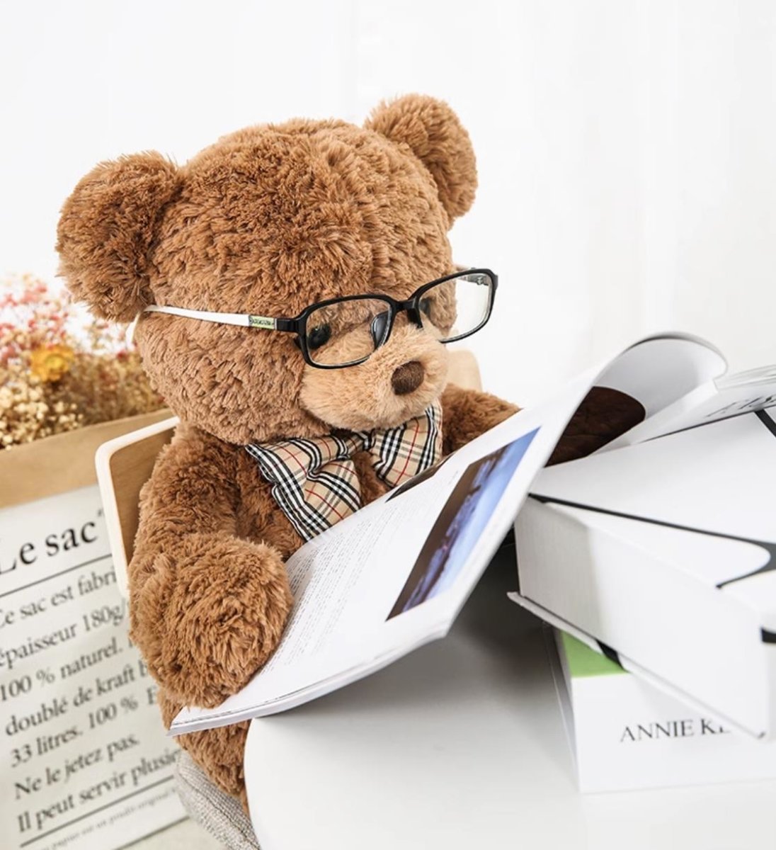 Teddy Claire With A Bow Tie Brown Plush Doll   0cm