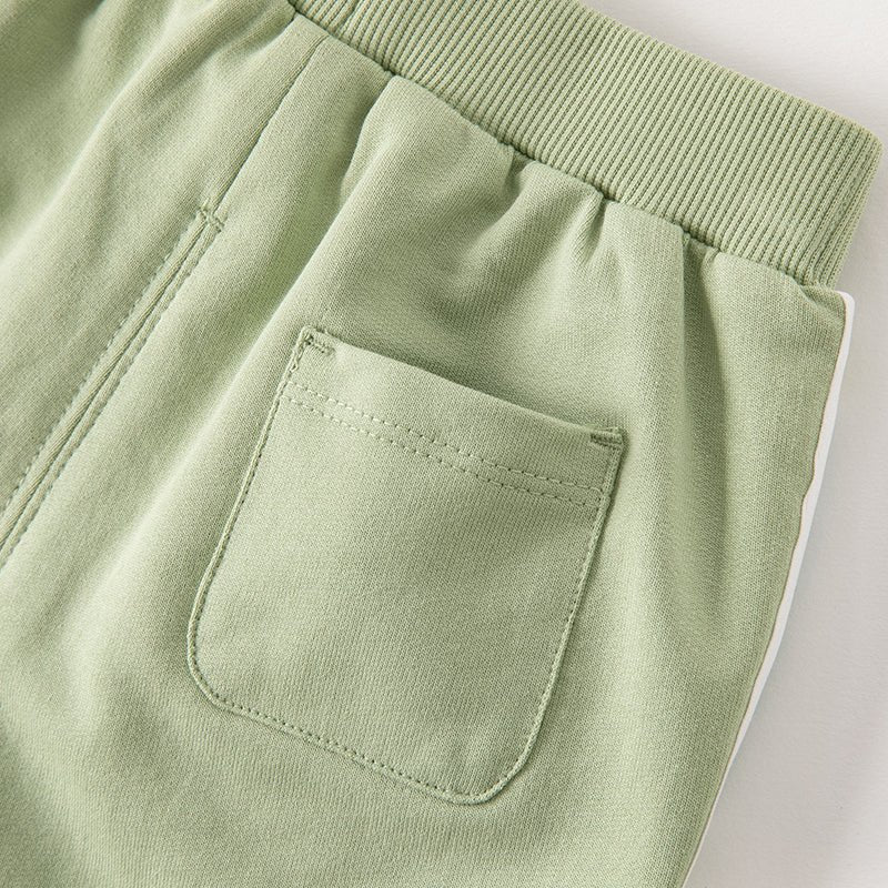 Tennis Froggy Contrast Color Boy Two piece Green Sweater & Pants Set   0cm