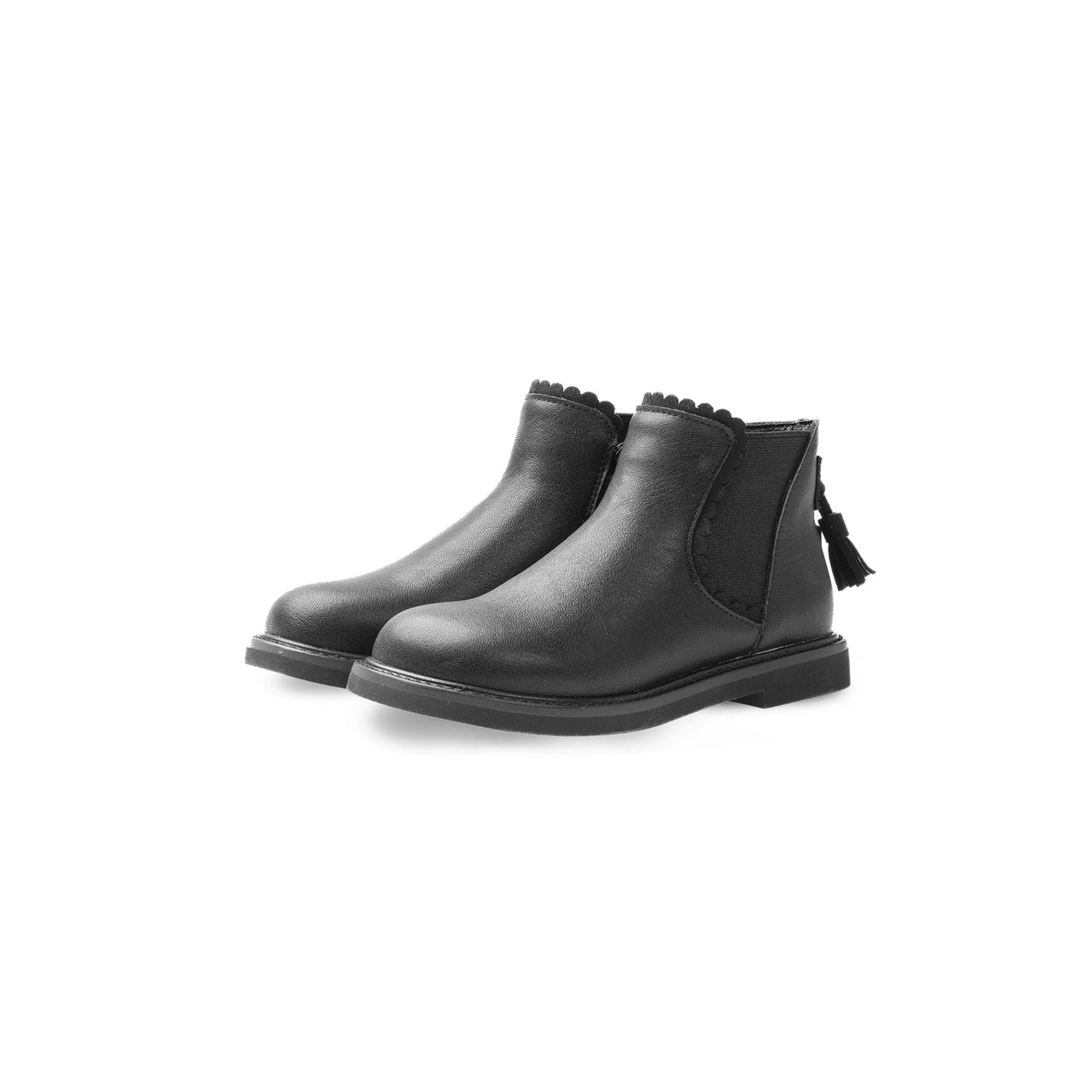 Tessel Tail Kids Black Chelsea Boots - 0cm