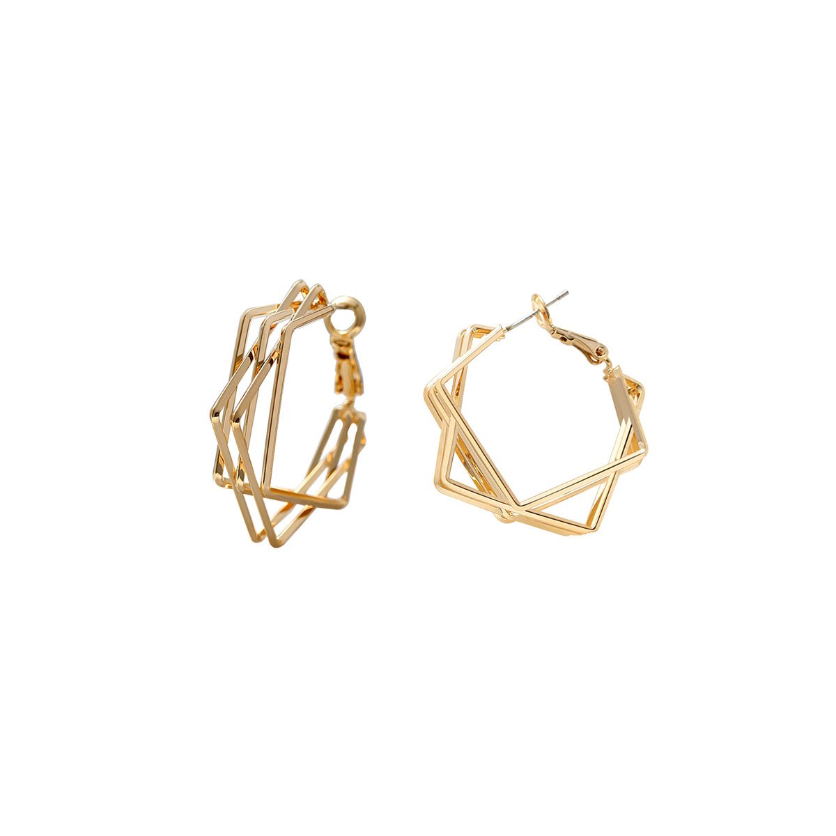 Thunder Clip Gold Earrings   0cm