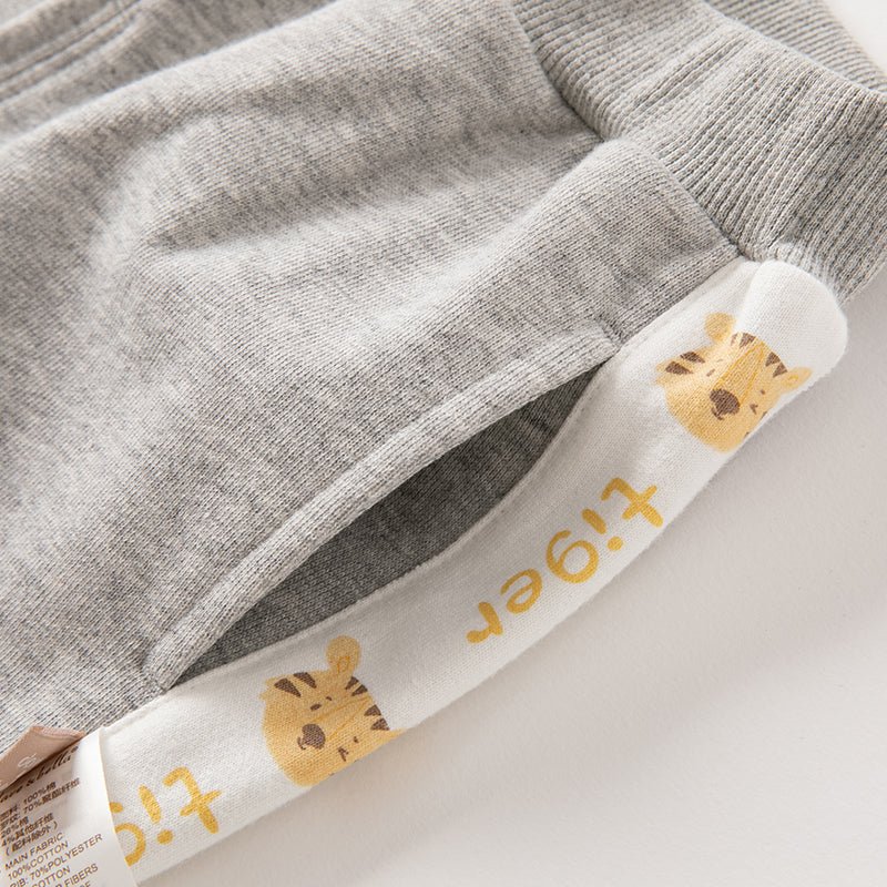 Tiger Emotion Two piece Boy Yellow Sweater & Pants Set   0cm