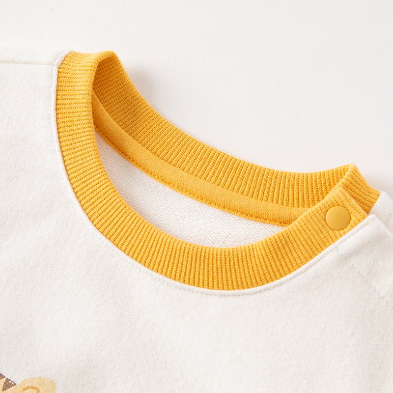 Tiger Emotion Two piece Boy Yellow Sweater & Pants Set   0cm